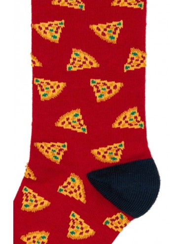Pizza Socks Red